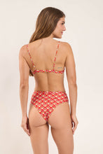 Laad de afbeelding in de Gallery-viewer, Model Back: Rio De Sol Top Top Floral-Scales Balconet-Tie
