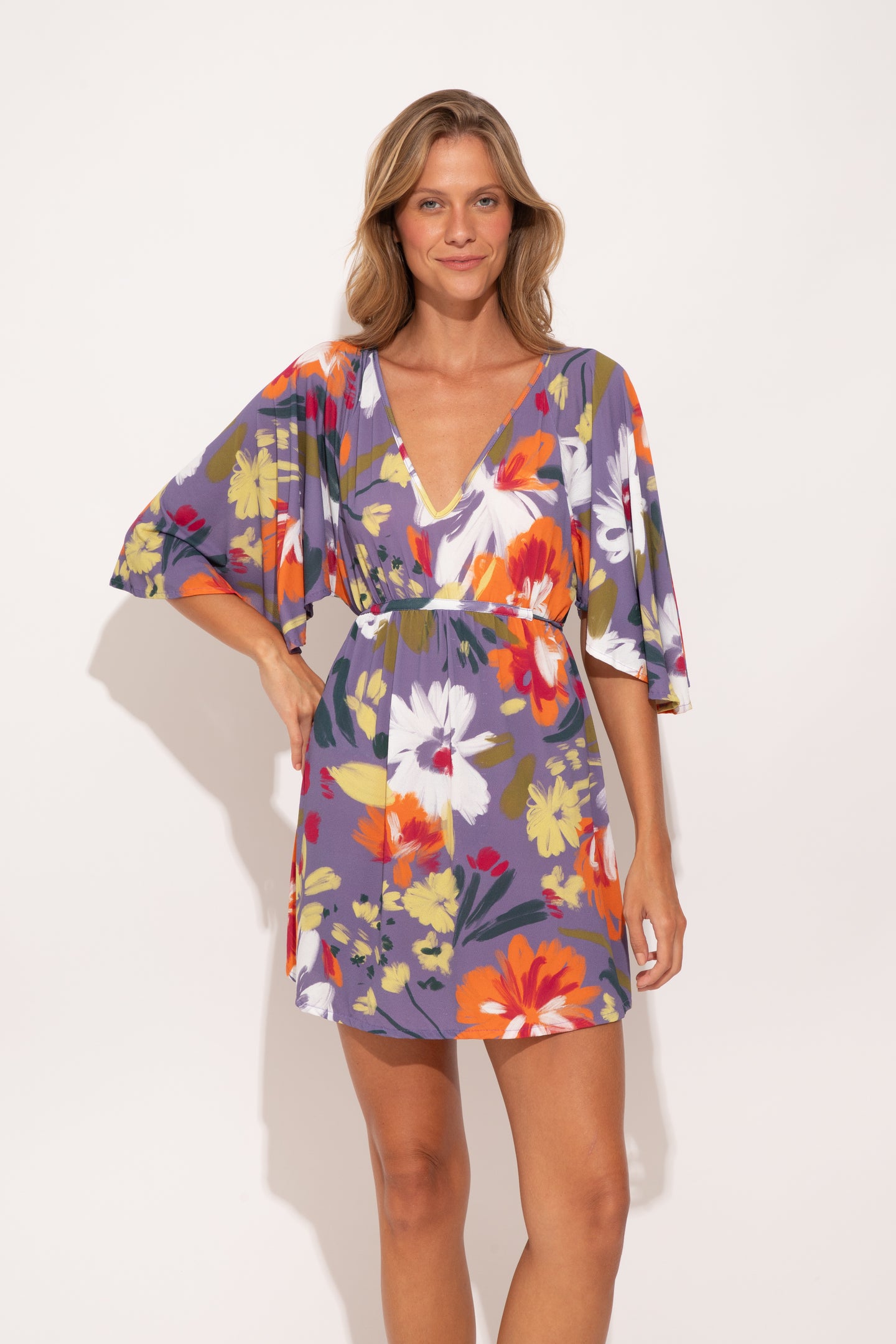 Garden-Flower Mini Dress