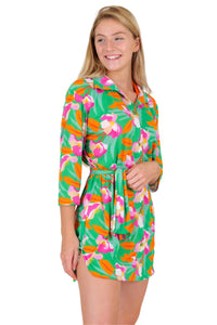 Groene Bloom Chemise