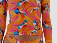 Laad en speel video af in Gallery-viewer, Top Orange-Bloom Rash-Guard
