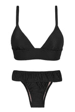 Laad de afbeelding in de Gallery-viewer, Product Front: Rio De Sol Set Cloque Preto Tri Cos
