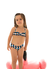 Laad de afbeelding in de Gallery-viewer, Model Front: Rio De Sol Girl&#39;s Two-Piece Geometric Kids
