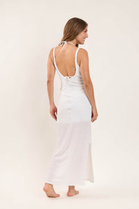 Model Back: Rio De Sol Beach Dresses Memphis-White Saida Yara