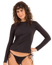 Laad de afbeelding in de Gallery-viewer, Gallery: Rio De Sol Top Nero Rash-Guard
