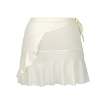 Laad de afbeelding in de Gallery-viewer, Product Back: Rio De Sol Beach Skirt Off-White Mini Skirt
