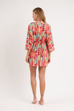Laad de afbeelding in de Gallery-viewer, Model Back: Rio De Sol Kaftans / Cover Ups Sea-Bloom Kaftan Bel
