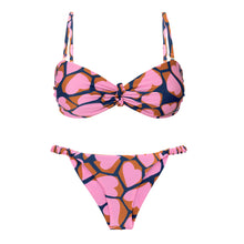 Laad de afbeelding in de Gallery-viewer, Product Front: Rio De Sol Set Set Amore-Pink Bandeau-Crispy Cheeky-Crispy
