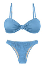 Laad de afbeelding in de Gallery-viewer, Product Front: Rio De Sol Set Set Shimmer-Baltic-Sea Bandeau-Joy Essential
