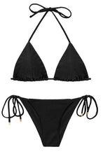 Laad de afbeelding in de Gallery-viewer, Product Front: Rio De Sol Set Set Shimmer-Black Tri-Inv Cheeky-Tie
