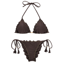 Laad de afbeelding in de Gallery-viewer, Product Front: Rio De Sol Set Set Shimmer-Coffee Frufru

