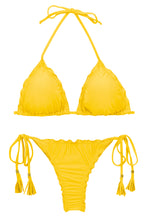 Laad de afbeelding in de Gallery-viewer, Product Front: Rio De Sol Set Set Uv-Melon Tri Frufru-Fio
