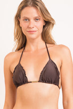 Laad de afbeelding in de Gallery-viewer, Gallery: Rio De Sol Top Top Shimmer-Coffee Frufru

