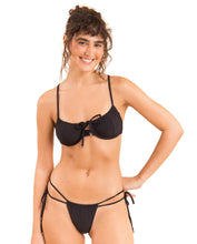 Laad de afbeelding in de Gallery-viewer, Set Stippen-Zwart Balconet-Stropdas Pipa
