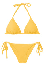 Laad de afbeelding in de Gallery-viewer, Set Malibu-Yellow Tri-Inv Cheeky-Tie
