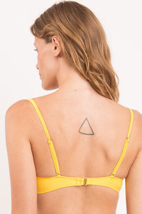 Top Amarelo Bandeau-Crispy