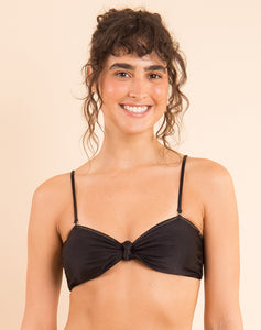 Top Shimmer-Zwarte Bandeau-Joy