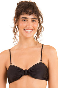 Top Shimmer-Zwarte Bandeau-Joy