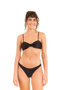 Top Shimmer-Zwarte Bandeau-Joy