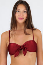 Laad de afbeelding in de Gallery-viewer, Top Shimmer-Divino bandeau-knoop
