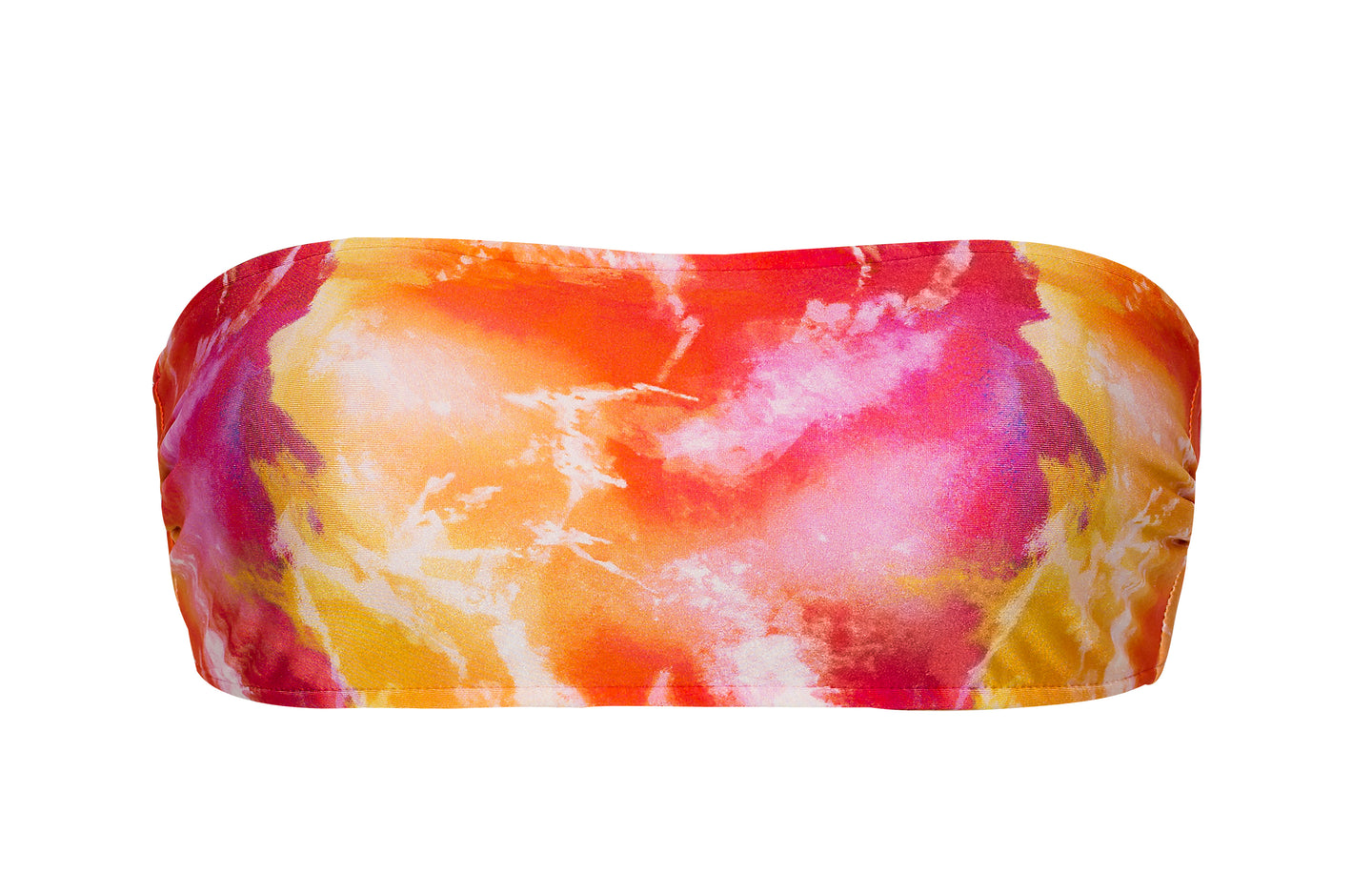Top Tiedye-rode bandeau-reto