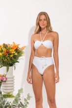 Laad de afbeelding in de Gallery-viewer, Set Shimmer-White Twist Belted-High-Waist
